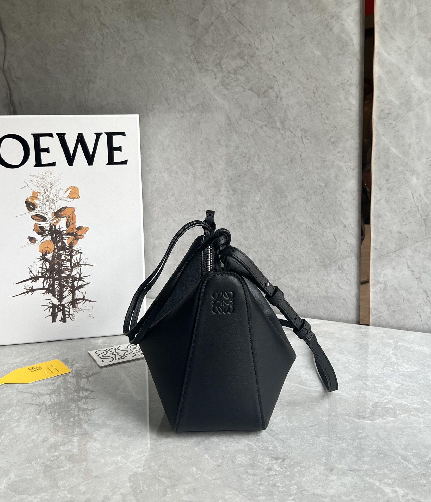 Loewe Mini Hammock Hobo Bag in Classic Calfskin Black